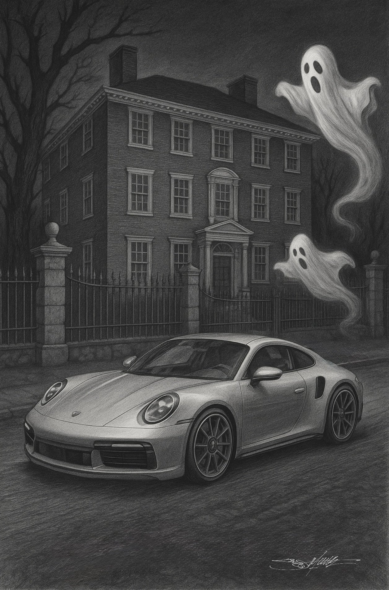 Porsche 911 Turbo S: Chasing Ghost Again (Pencil)