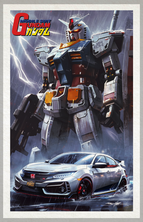 Gundam: Mobile Suit RX-78-2 / Honda Civic Type-R