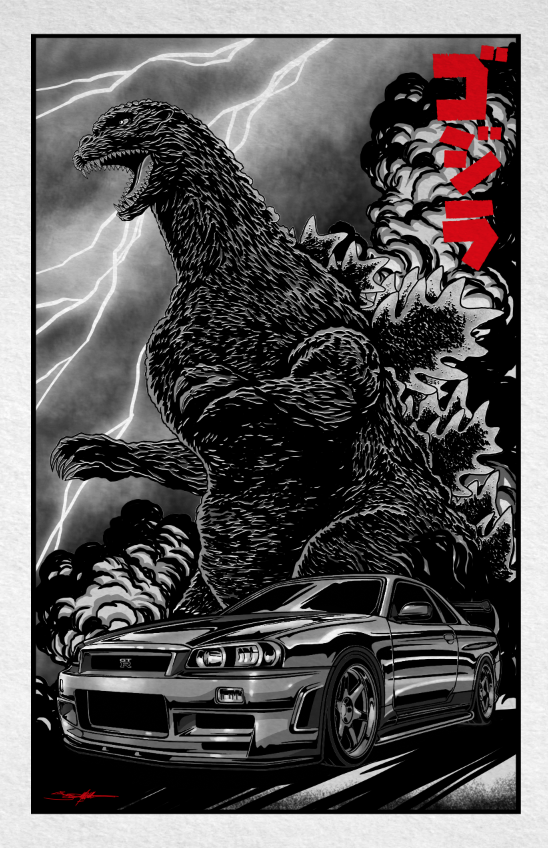 Godzilla X GTR R34
