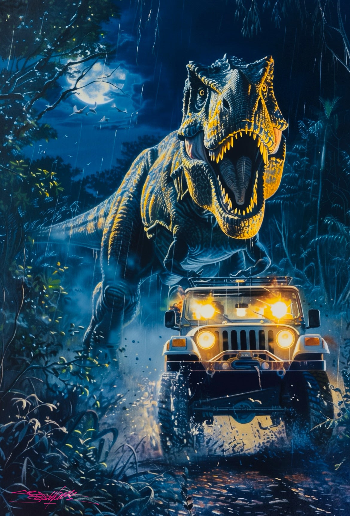 Jurassic Park: Jeep Chase !