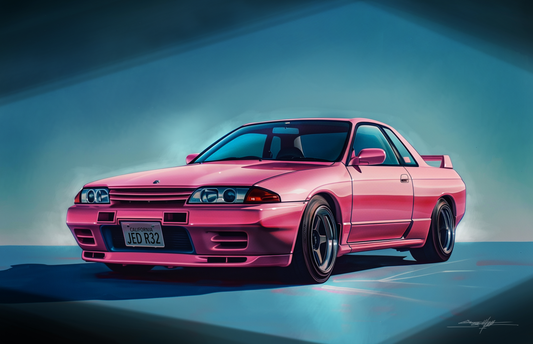 GTR in pink: Nissan GTR R32