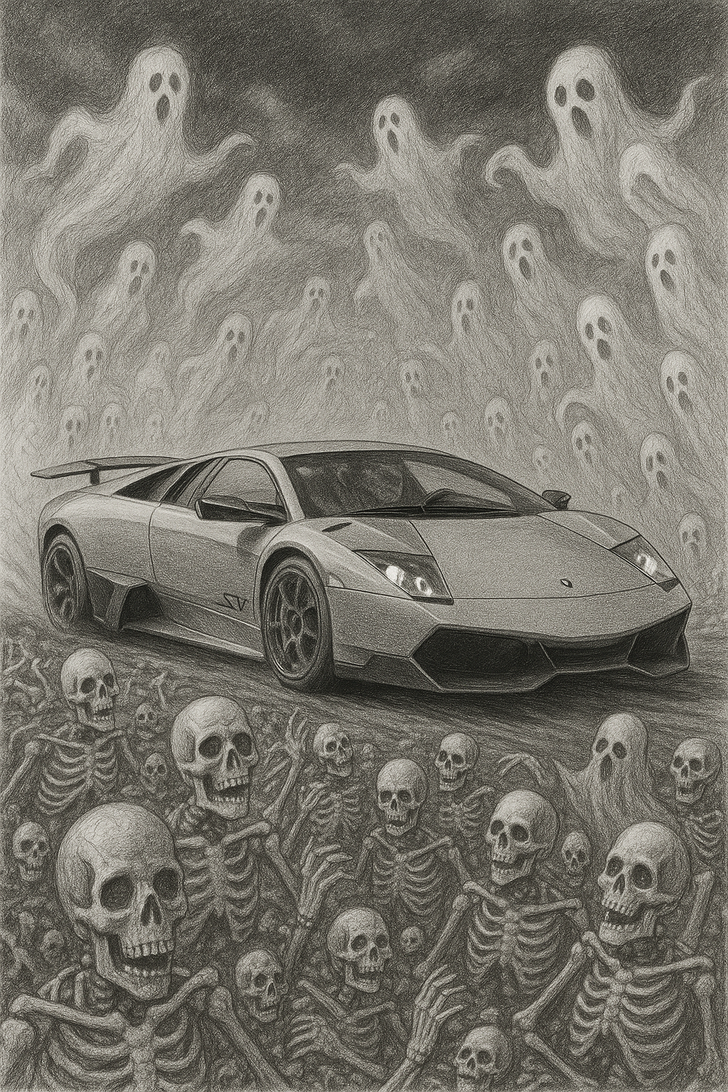Lamborghini Murcielago SV LP670-4: Spooky Playtime (Pencil)