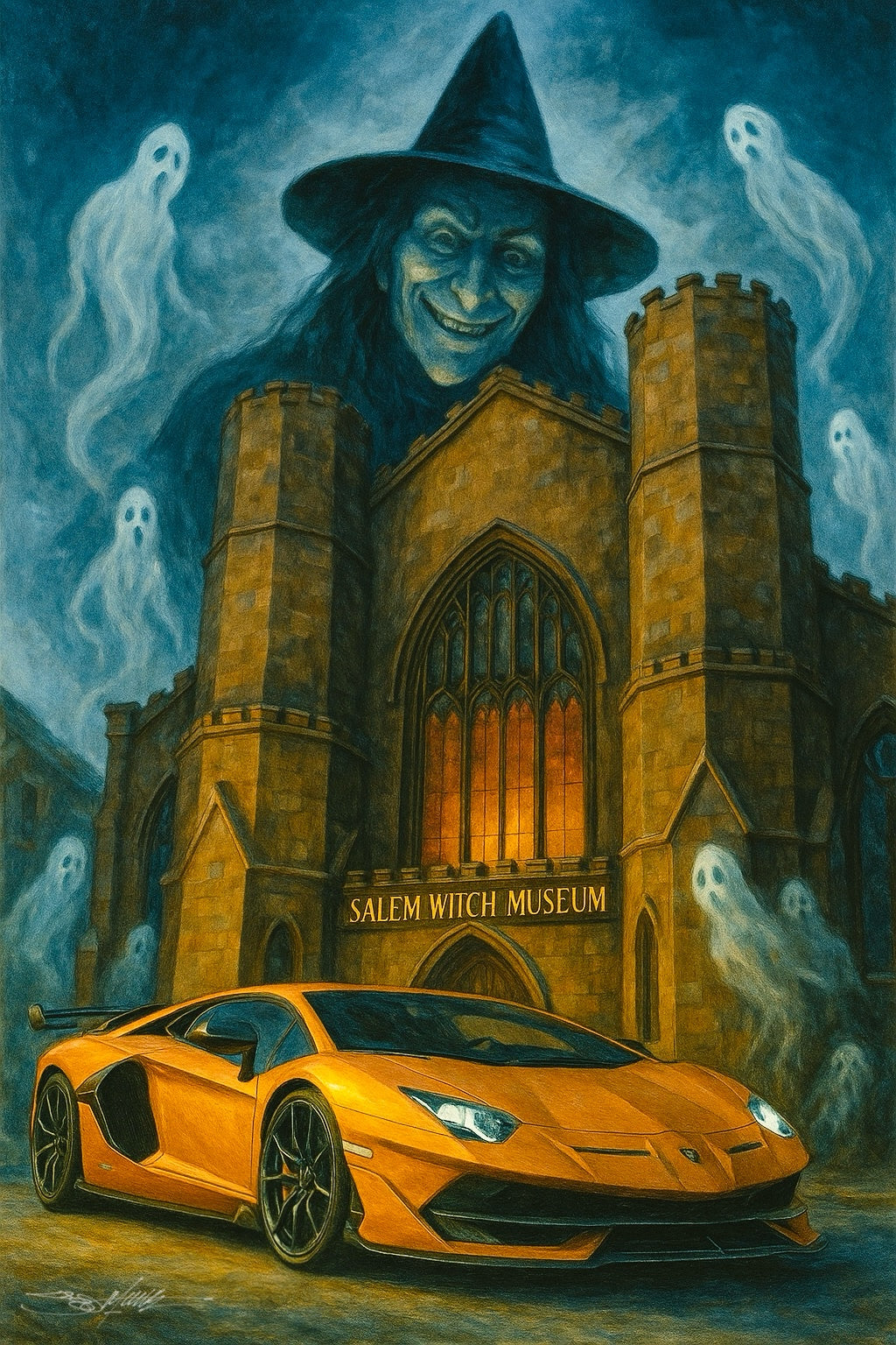 Lamborghini Aventador SVJ: Salem Witch Museum