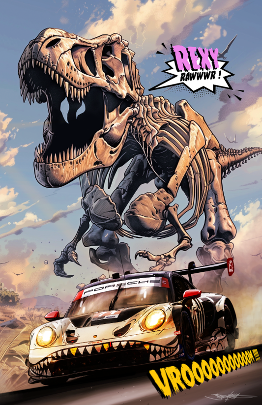 Porsche 911 GT3R AO Racing “Skeleton Rexy”