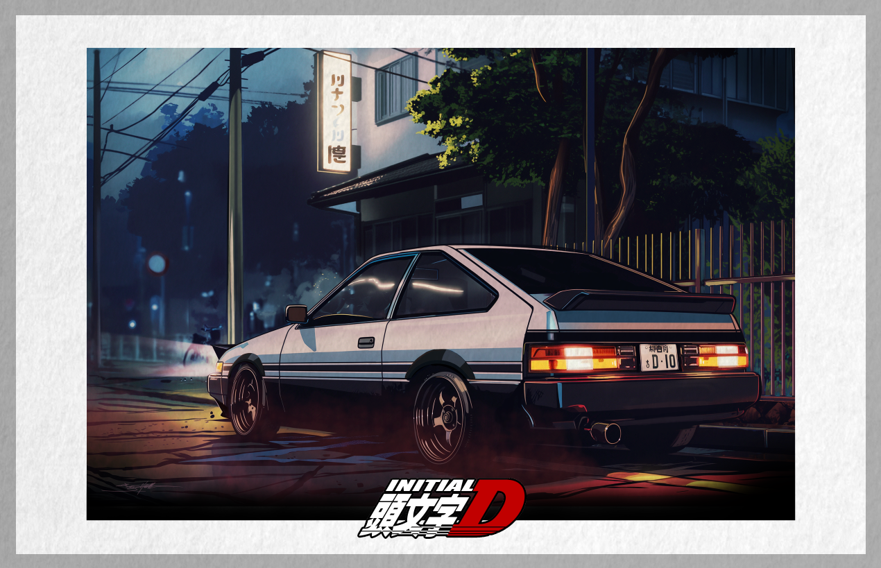 Toyota AE86: Initial D (Version B) - 11 X 17
