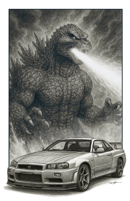 Godzilla: GTR R34 (Pencil)