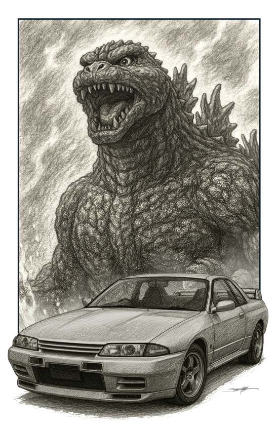 Godzilla: GTR R32 (Pencil)