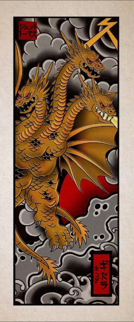 King Ghidorah: Classic Irezumi (Long Format)