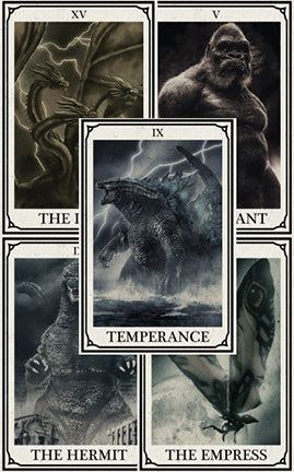 monsterverse : tarot cards set 1 (5 cards)